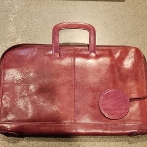 Wilson’s Leather Italian Leather Portfolio Briefcase Burg 17" Laptop Case P-001